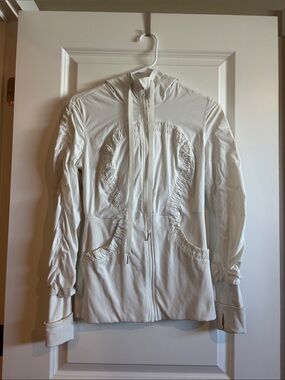 Lululemon White Women's Hooded Jacket Zip Front